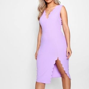 BooHoo Scalloped Dress